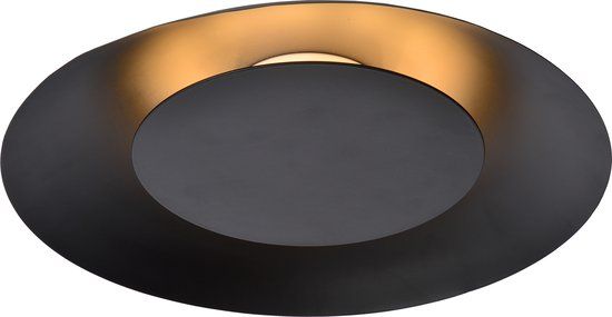 Lucide Foskal Plafonnier - Ø 34.5 cm - LED - 1x12W 2700K - Zwart