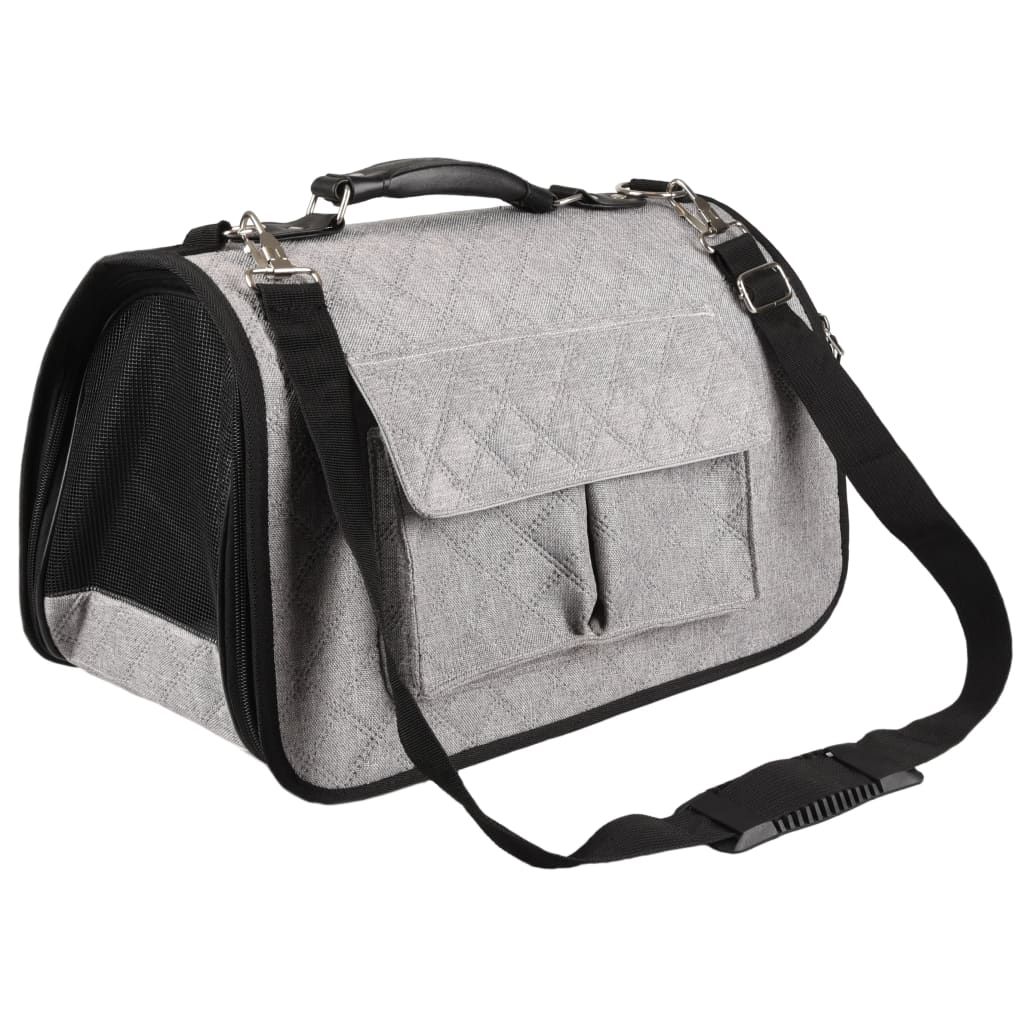 FLAMINGO Huisdierendraagtas Amy 45x21x28 cm grijs