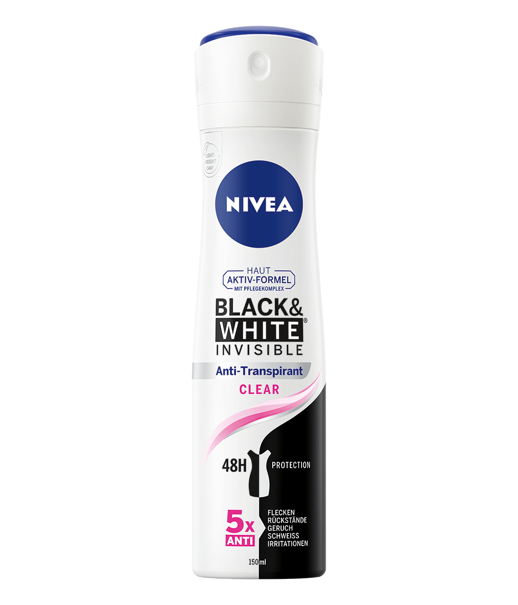 Nivea Black & White Invisible Clear 150ml - Dames