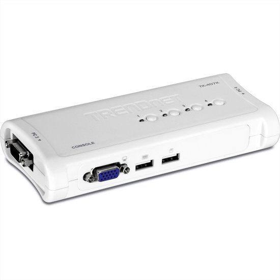 TRENDnet TK-407K KVM-switch - bedraad - blauw