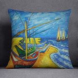 Bonamaison Decoratief Kussenhoes, Nieuw Ontwerp/Makkelijk in Onderhoud, Kussensloop met Verborgen Ritssluiting, Maat: 45x45 Cm - Ontworpen en Geproduceerd in Turkije