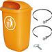 Shenzhen Haorui Industrial Technology Co., Ltd. Conteneur à déchets extérieur 50 litres avec bande de serrage et couvercle verrouillable, résistant aux intempéries