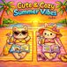 Cute & Cozy Summer Vibes: A Relaxing Coloring Book for Stress Relief, Mindfulness and Creative Fun