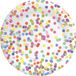Haza-Witbaard Confetti thema feest assiettes en carton - 16x pièces - D23 cm - Fête d'enfants/anniversaire d'enfant - Assiettes jetables - Assiettes à gâteau
