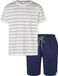 Phil & Co Heren Shortama Korte Pyjama Set Gestreept - Maat XXL