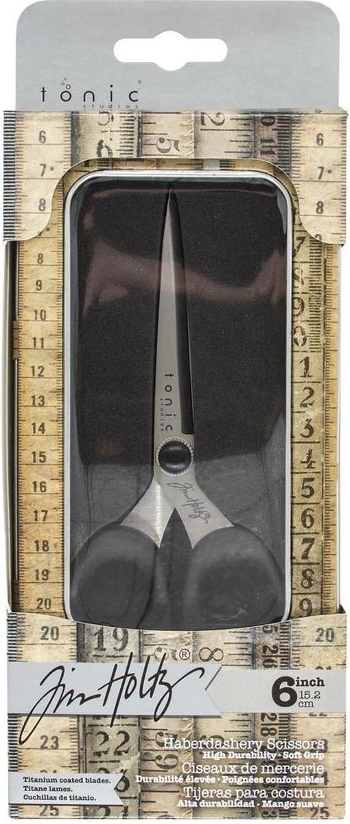 Tim Holtz - Haberdashery Hobbyschaar - Titanium - Zwart - 15,2cm