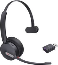 Yealink WH64 Hybrid Mono Teams Headset - Zwart - Bluetooth - Draadloos