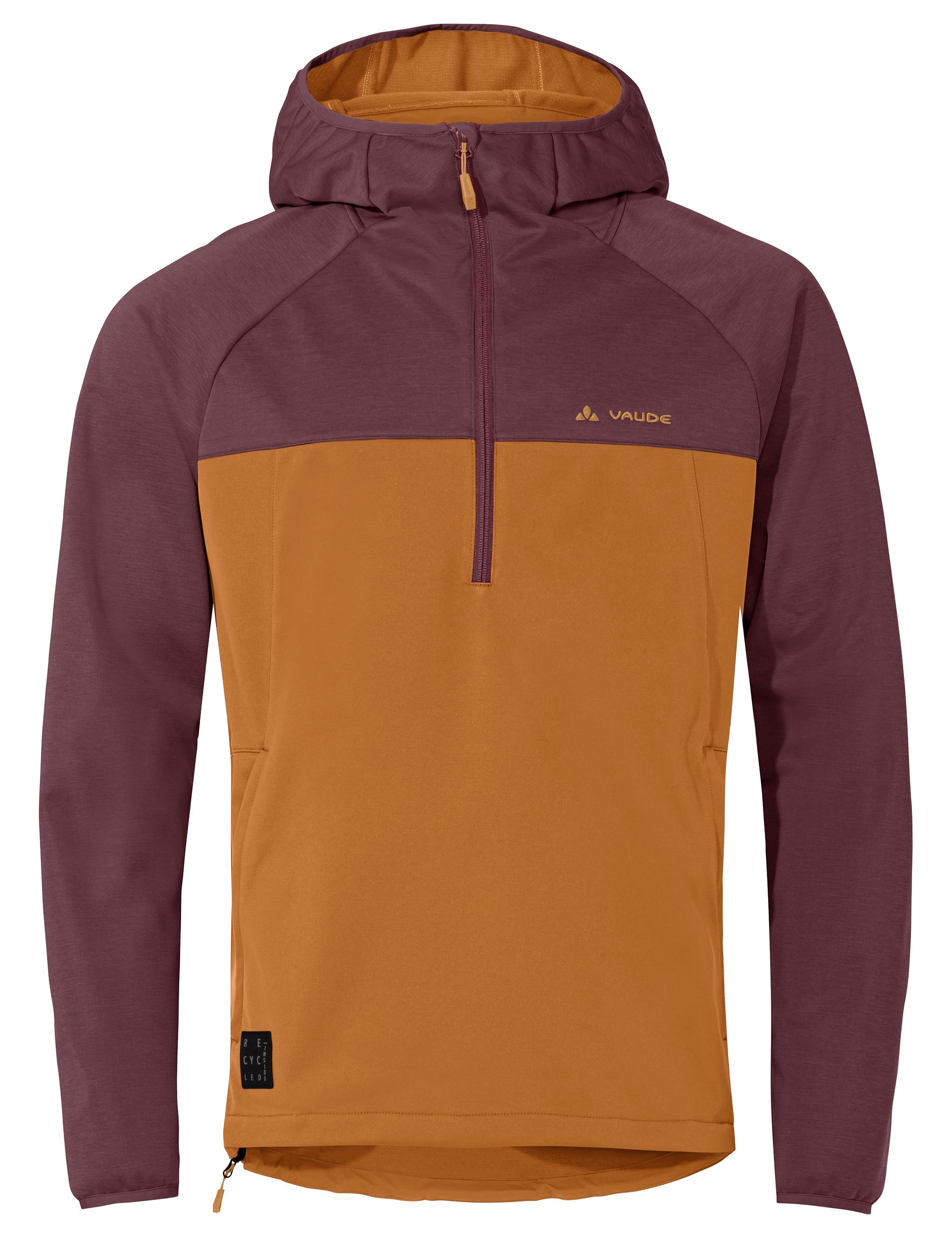 Vaude Men's Tremalzo Softshell HZ Jacket bruin, oranje