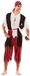 Witbaard Piraat Kostuum Heren Polyester Rood/zwart Mt M/L