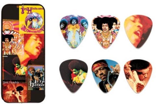 Jh-Pt08-H Jim Dunlop Jimi Hendrix Montage Opbergblikje met Plectrums Heavy