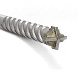 Fischer D-SDX 545691 Cilindrische viersnijdende boor voor muur, beton en steen, wolfraamcarbide, voor standaard boren en schroevendraaiers met cilinderschacht