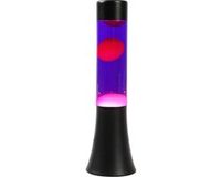 i-Total Lavalamp - Lava Lamp - Sfeerlamp - 30x9 cm - Glas/Aluminium - 25W - Paars met roze Lava - Zwart - XL2457