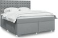 Maison Exclusive - Sommier à lattes de lit avec matelas Gris clair 180x200cm Tissu
