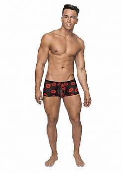 Male Power Kiss Me - Mini Short-Black-X-Large