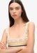Superdry - Chemisier court à lacets - Femme - Hauts - Buttercream mini stripe - Taille 14