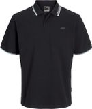 JACK&JONES JCOPACER JACQUARD POLO SS Heren Poloshirt - Black