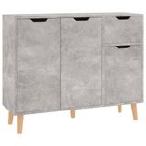 VidaXL Dressoir 90x30x72 cm Bewerkt Hout Betongrijs