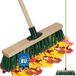 KOTARBAU® Balai de rue, Balai de nettoyage, Balai de jardin, Hêtre, 40 cm, Vert, Balai d'extérieur, Balai de nettoyage dur, Balai de rue en bois, avec manche en bois
