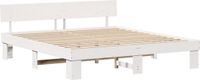 vidaXL Bedframe met hoofdeinde Wit 180 x 200 cm Massief grenenhout