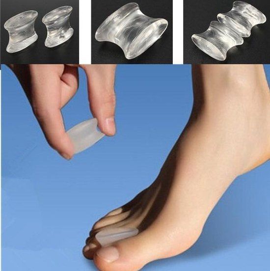 Teenspreider Tenenspreider Hallux Valgus Siliconen 4 Stuks - Wit