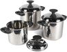 Kampa Space Saver Set de casseroles - Acier inoxydable - Noir - 3 pièces