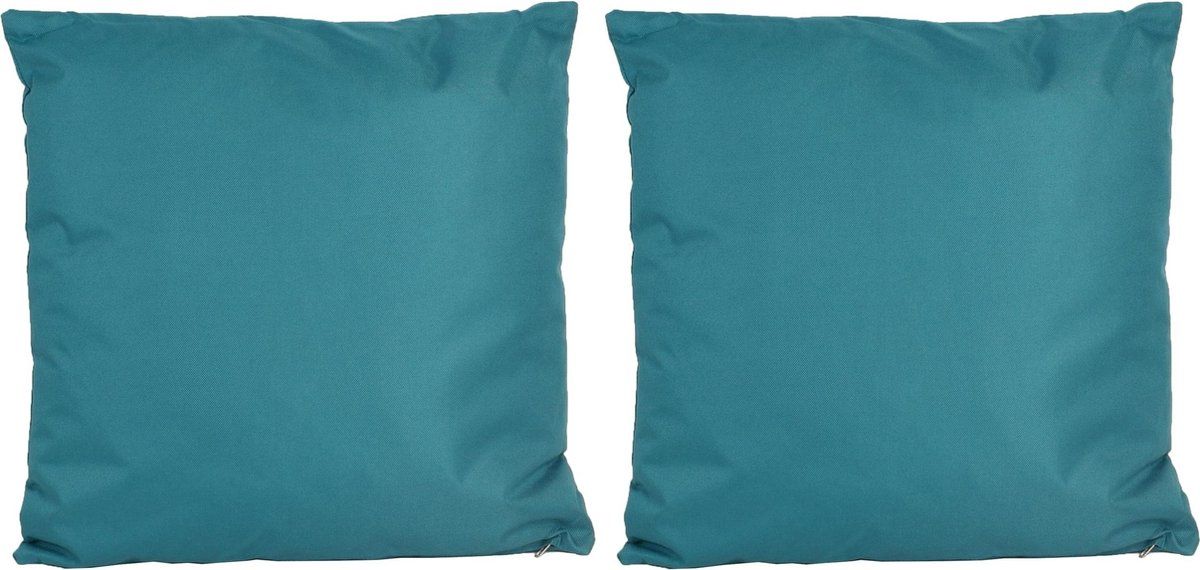 Anna's Collection 6x Petrol Blue Indoor/Outdoor Cushions 45x45cm