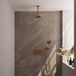 Brauer Copper Edition Thermostatische Regendoucheset Inbouw - Hoofddouche 20 cm - Met Drukknoppen - Handdouche 3 Standen - Doucheslang - Wandaansluitbocht