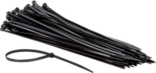 IEZZY nylon inbindstrips 4.8x300mm zwart - 100 stuks
