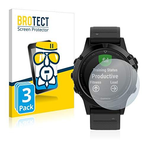 brotect Glas Screenprotector compatibel met Garmin fenix 5 (47 mm) / 5 Plus (47 mm) (3 Stuks)