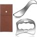 AjieQaQ Gua Sha Grattoir musculaire et fascial en acier inoxydable, outils Guasha pour le corps destinés à la relaxation musculaire et au soulagement de la douleur, amélioration des nœuds fasciaux, lot de 2