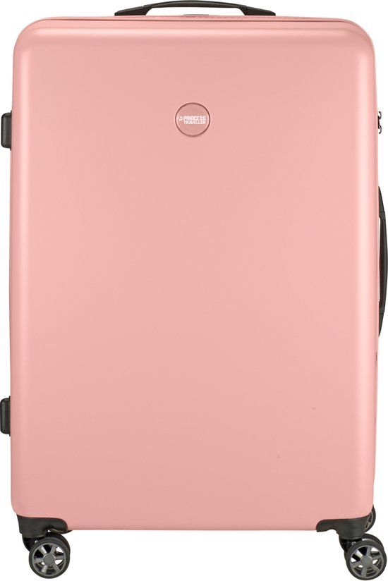 Princess Traveller PT01 Deluxe - Hardcase Reiskoffer - Peony Pink - 77cm - 98L - 8 Wielen - TSA Slot