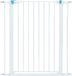 MidWest Homes for Pets Stalen hek met fosforescerende band in het donker, stalen huisdierhek, 99,06 cm hoog bij 73,66 cm tot 96,52 cm breed, in zacht wit, inclusief