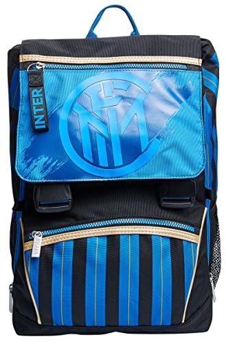 Inter uitbreidbare schoolrugzak inclusief bal - basis- en middelbare scholen, Nerazzurri