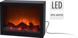 LED cheminée d'ambiance - 29x23cm - Noir