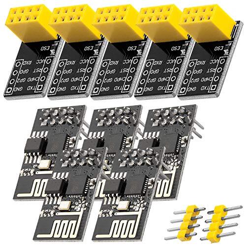 AZ Delivery 5 x ESP8266-01S ESP-01 Wlan WiFi Module met Breadboard Adapter compatibel met Arduino Inclusief E-Book!