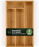 Blumtal Bestekbak Bamboe - Bamboe Ladeverdeler - 49 x 27 cm - Standaard - 4 vakken