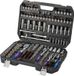 WORKPRO 172-teiliges Bit- und Ratschen-Set mit Steckschlüsseln (métrique) en Cr-V, 1/4\" 3/8\" 1/2\" cliquet Outil à main professionnel avec boîte