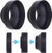 CamKix 2x Rubberen Zonnekap 77mm