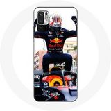 Maniacase Hoesje voor Xiaomi Poco M3 Pro Formule 1 Max Verstappen F1 Coureur zwart rood en geel