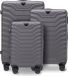 PEAFOWL Wings PEAFOWL Collectie - Set de valises - ABS+ - Gris foncé - 3 Pièces
