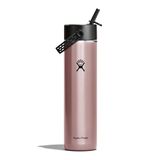 Hydro Flask – Lightweight Wide Flex Straw Cap Bottle 710 ml (24 oz) – Roestvrij Staal, Lekdicht met Band – Geïsoleerd 24 Uur Koud – Quartz