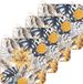 Anna's Collection Stoelkussen bloem - 4x - wit/geel - 40 x 40 cm