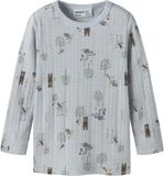NAME IT NMMWANG WOOL NEEDLE LS TOP NOOS Jongens Lange mouwen shirts Maat 92 Wol Arctic Ice