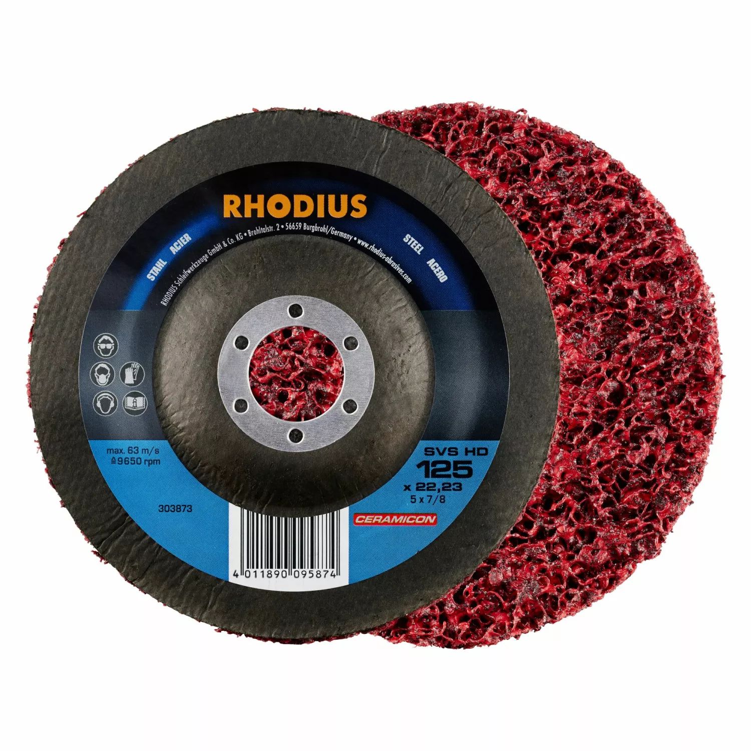 Rhodius 303873 SVS HD CERAMICON Reinigingsvlies 125x22,23 (10 St)