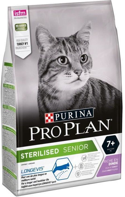 Pro Plan Kattenvoer Senior Sterilised 7+ Rijk aan Kalkoen 3 kg
