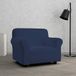 MB HOME BASIC Elastische bankovertrek, Dahlia, donkerblauw, 1-zits