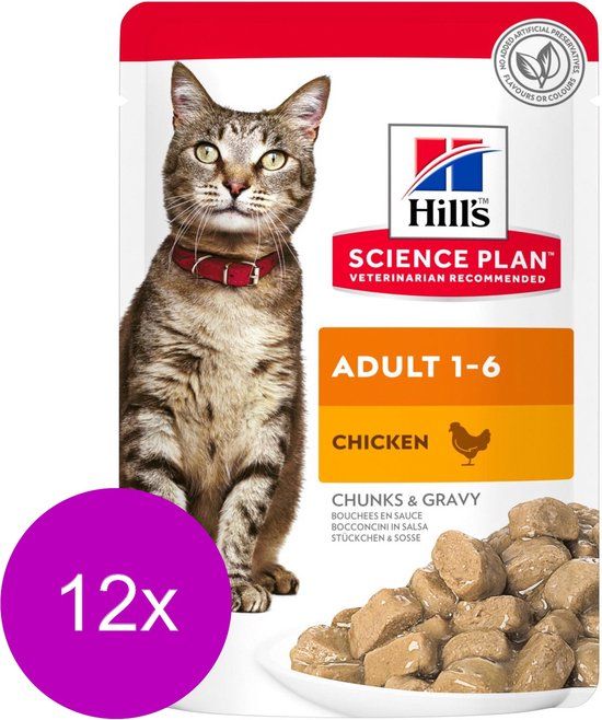 Hill's Hill's Science Plan Adult Kip - 12 x 85g - Kattenvoer