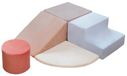 Merkloos BanaSuper Schuimklimblokken voor Kinderen, XXL Schuurstenen, EN71-Gecertificeerd, Montessori Speelgoed, Wasbare Hoes voor Binnenplezier, Baby Soft Playset, Blauw Roze