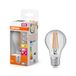 OSRAM LED Star Classic lamp met bewegingssensor en daglichtsensor, bolvorm, 7,3 W / 806 lm, EEK A, warm wit licht (2700 K), gemaakt van helder gekleurd loodvrij glas, E27, 60 mm DM, 4-pack