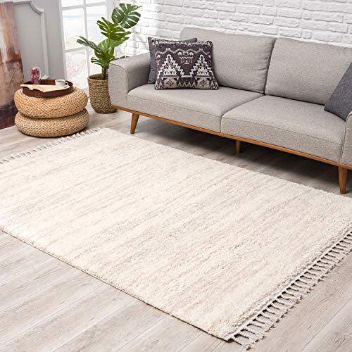 carpet city Vloerkleed, hoogpolig, woonkamer, etno-stijl, gemêleerd, 80 x 200 cm, crème, tapijtloper met franjes